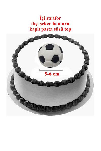 Pasta9 Black and White Candy Football Ball 5-6 cm Size, Display Production 1 Unit