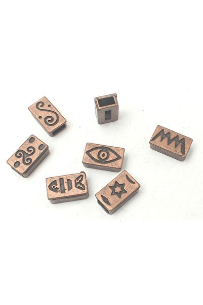 BONCADAS 3X6 MM BURÇLAR- GEZEGENLER- MİTOLOJİK DESENLİ DİKDÖRTGEN BİLEKLİK KÖ...