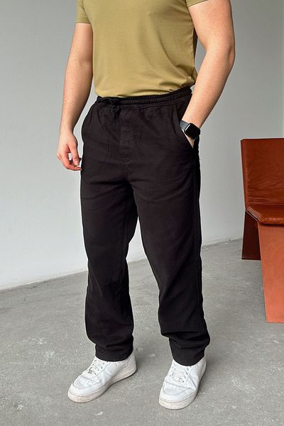 Livio Ferri Ponil Men's Cotton Regular Fit Gabardine Comfortable Fit Lace up Trousers