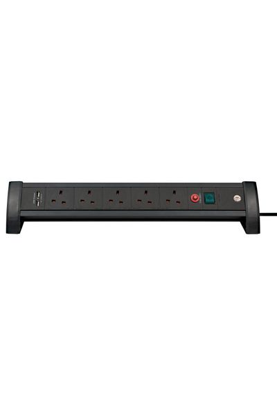 Brennenstuhl 5-Way Extension Cord with 2 USB Charging Ports 3 m