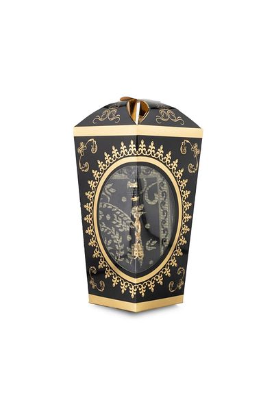 Hayrat Neşriyat Ramadan Lantern Prayer Beads + Prayer Rug Gift Set (Kraft Acetate Box, Black)