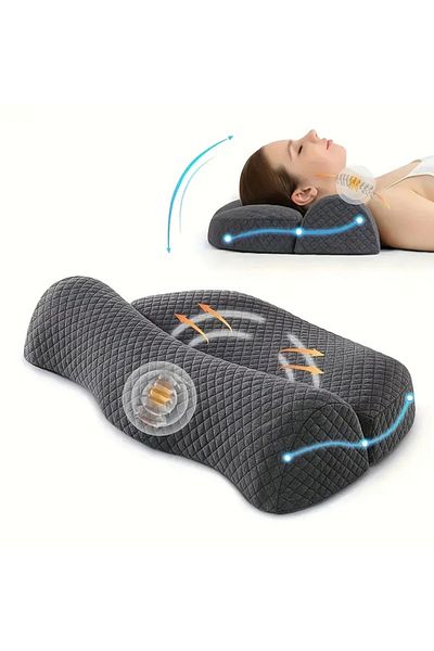 MEMORY Adjustable memory foam pillow designed to comfort the neck&back vertebrae for safe and healthy sleep