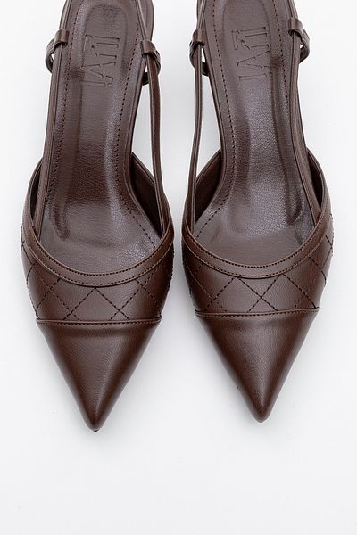 Luvi POINT Braune Damenschuhe mit Absatz