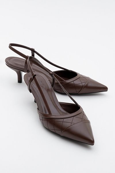 Luvi POINT Braune Damenschuhe mit Absatz