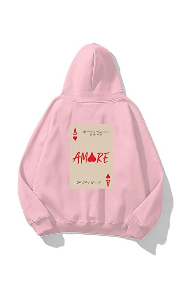 GIA - ART Sa kapuljačom Inside P Flis Amore B Štampano Ružičasta unisex majic...