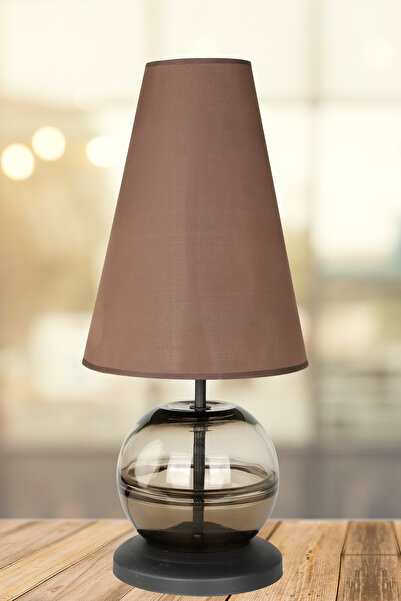 Begüsa Manetti Camlı Abajur Siyah