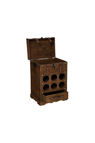 Atmosphera Bruce Durable Wooden Vintage Design Bottle Holder