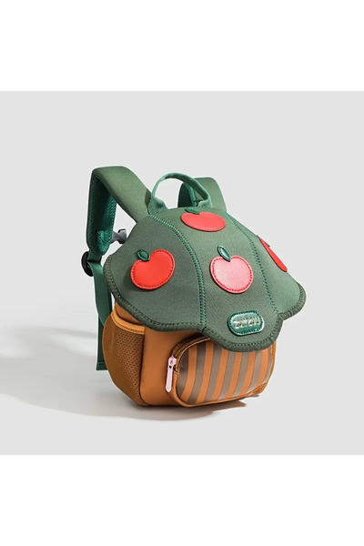 BABUN Rucsac drăguț pentru copii cu mere și ciuperci Rucsac reglabil pentru g...