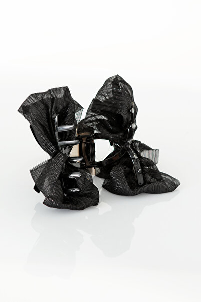 Miorre Bow Model Zircon Stone Glitter Tulle Stylish Latch Hair Clip