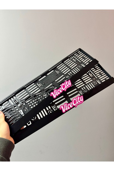 karbonsoft Retro Tarz! "Vice City" Pleksi Araç Plakalığı