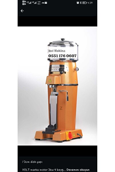 adana stil makina 12 Cm'lık Dik Model Haznesiz Kahve Öğütme Makinesi, Kahve D...