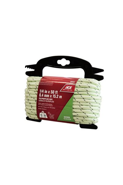 ACE High Strength Reflective Soft Braided Polypropylene Rope 6.4mm x 15.2m
