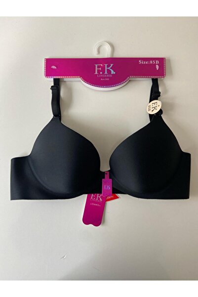 deniz iç giyim Black - Skin Supported Laser Cut Bra Black Push-Up Bra Fk Bra ...