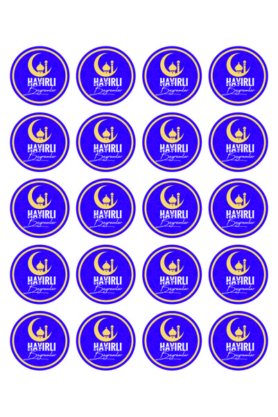 NEON Dijital Baskı Merkezi Happy Holidays - Happy Holidays Sticker - Sticker - Foil - 250 Pcs - Custom Cut