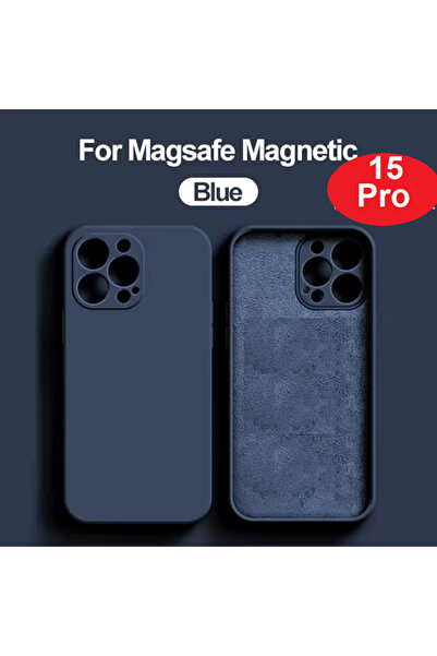 Balerion Apple iPhone 15 Pro Kılıf Kadife Lansman Soft Yumuşak Liquid Silikon...