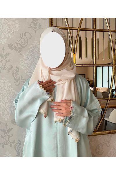 Nimet Abla Butik Hand Embroidered Prayer Robe Suit