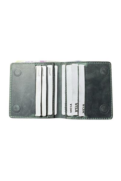 eonaks Genuine Real Leather Wallet with Coin Compartment Card Holder and Magnet Closure - Unisex