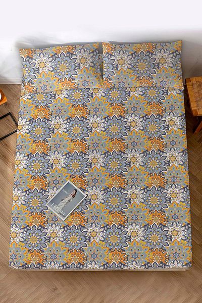 Rivaİstanbul Double Bed Sheet Mandala Cotton