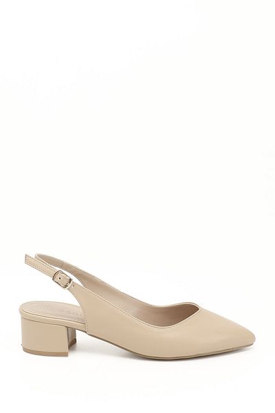 GÖNDERİ(R) Women/Girls Nude Pointed Toe Slingback Shoes
