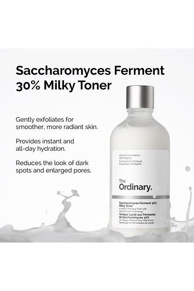 The Ordinary Saccharomyces Ferment 30% Milky Toner, Exfoliating & Hydrating, 3.4 Fl Oz