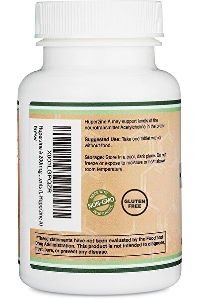 Double Wood Supplements Huperzine A 200mcg (Tested) 120 Tablets - Brain Supplement for Memory & Focus by Double Wood