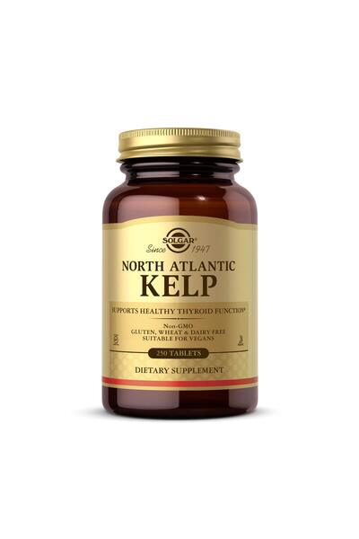 Solgar North Atlantic Kelp, 250 Tablets - Iodine, Thyroid Support - Gluten, D...