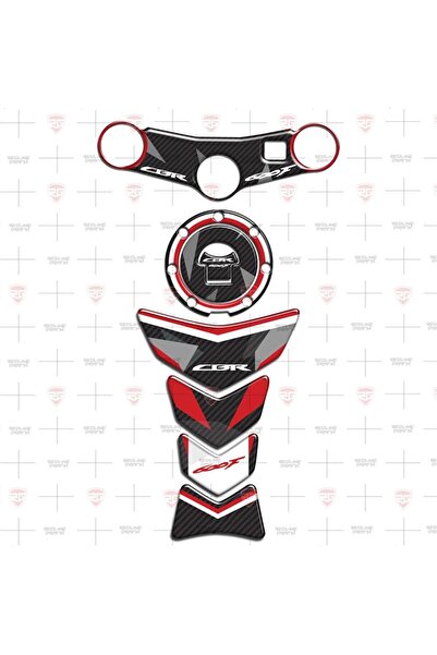 Redline Grafik CBR 600F Gidon Pad Mesnet Pedi Karbon Siyah Kırmızı Özel-2003-07