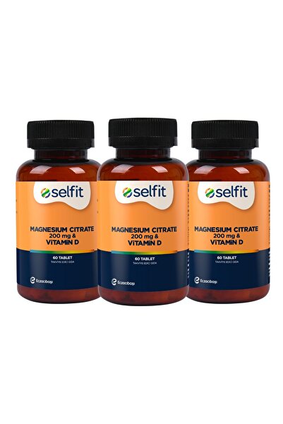 Selfit Magnesium Citrate 200 mg & Vitamin D 60 Tablet x 3