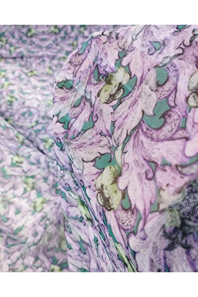 Kumaş Parça الشبكة باللون الأرجواني والأخضر الحد الأقصى: 150