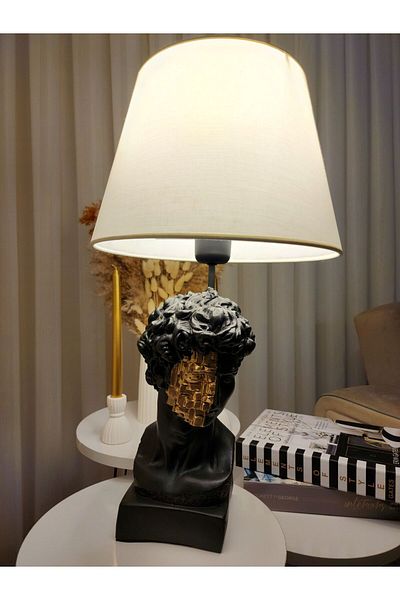 Artceal Decorative David Sculpture White Hat Lampshade Trinket