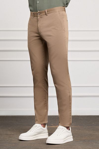 Morven Mink Slim Fit Slim Fit Chino Side Pocket Men's Trousers