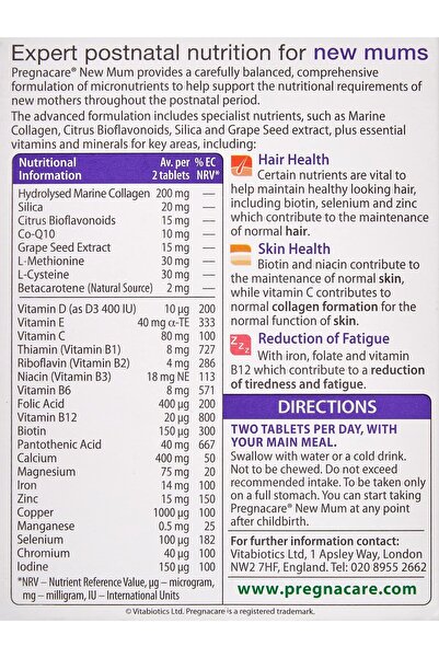 Pregnacare Vitabiotics - Pregnacare - New Mum - 56 Tablets