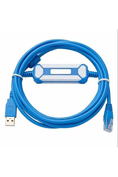 Genel Markalar UC-PRG020-12A Delta Usb Plc Programlama Kablosu Round 8Pin DB9 Hmi Text Panel DOP-B AH5xx DVP-SV