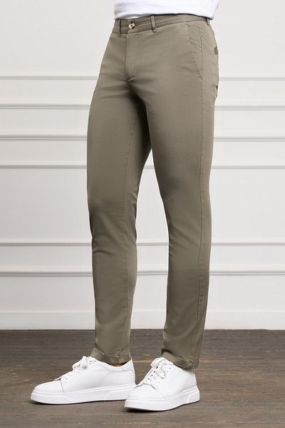 Morven Green Slim Fit Slim Fit Chino Side Pocket Men's Trousers