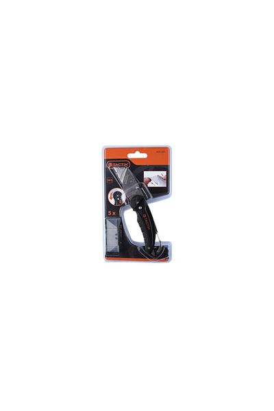 Tactix Stainless Steel Folding Utility Knife with Blades and Belt Clip Black and Silver