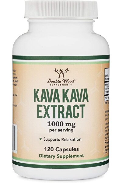Double Wood Supplements Kava Kava Capsules 1,000mg, 120ct (3-5% Kavalactones, Non-GMO, Vegan) by Double Wood