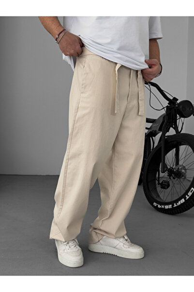 BYBASICMAN Taş Basic Kuşaklı Baggy Pantolon KE-1006/1011