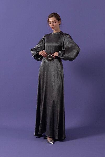 Stilife Janjan Сукня з камінцями та пір'ям, антрацит