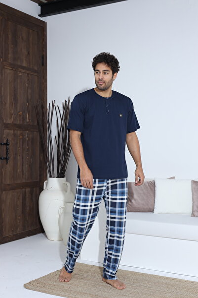 CALİA Чоловічий літній комплект піжами з коротким рукавом з трикотажу супрем