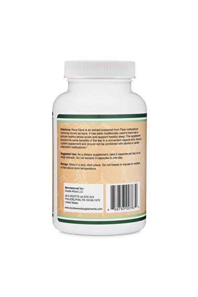 Double Wood Supplements Kava Kava Capsules 1,000mg, 120ct (3-5% Kavalactones, Non-GMO, Vegan) by Double Wood