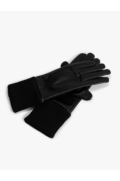 Koton Mănuși din piele artificială - cu elastic la încheietură