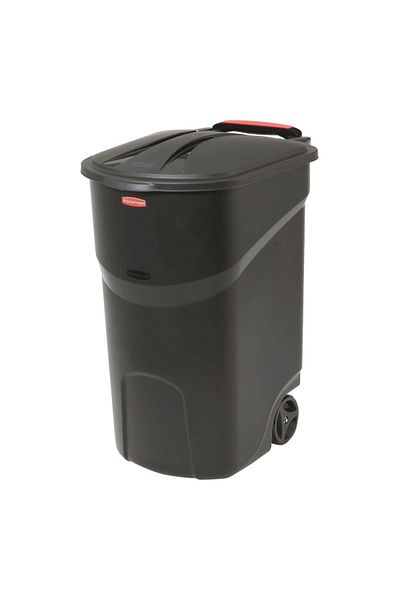 RUBBERMAID Roughneck Durable Resin Trash Can with Wheels 45 Gal