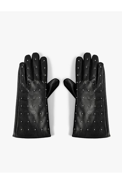 Koton Mănuși din piele artificială Pantofi cu detalii de piatră