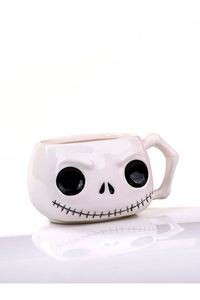 MUKKO HOME 3D Jack Skellington Porcelain Mug - 450ml, the Nightmare before Christmas Themed, Gift Boxed