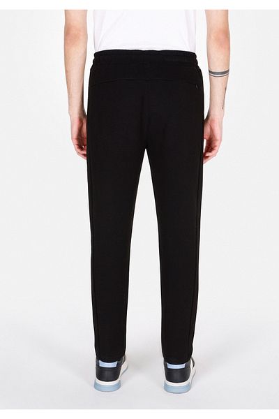 Colin's Pantaloni de trening negri pentru bărbați, slim fit, cu talie medie