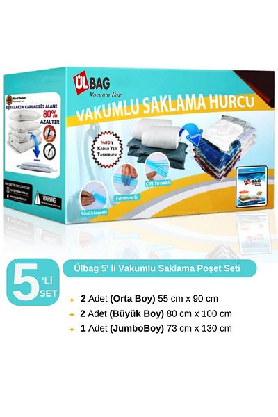 ÜLBAG Комплект вакуумни торби за съхранение - дрехи, юргани, одеяла и торби за съхранение