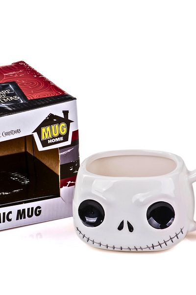 MUKKO HOME 3D Jack Skellington Porcelain Mug - 450ml, the Nightmare before Christmas Themed, Gift Boxed