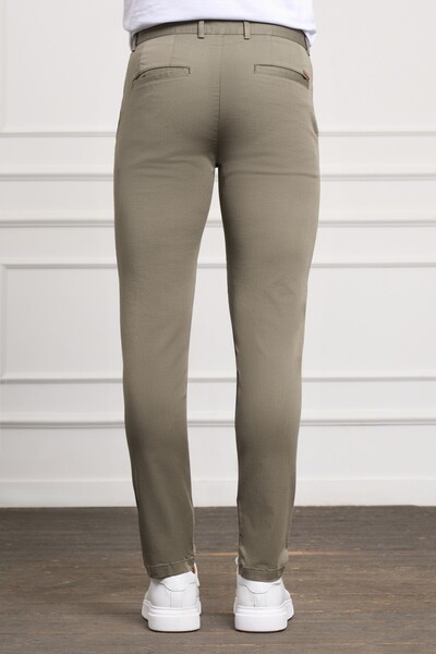 Morven Men's Green Slim Fit Chino Trousers