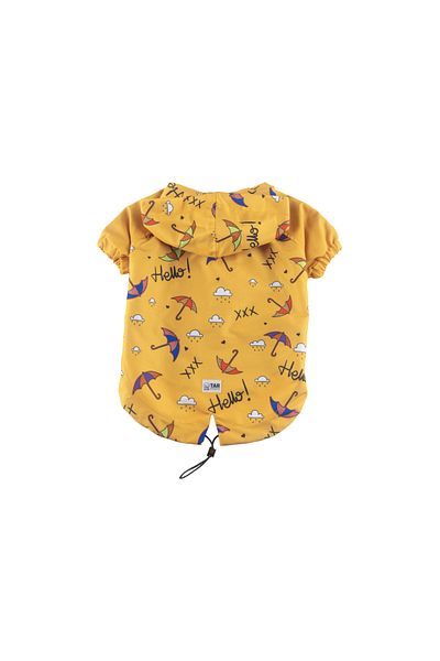 JesPawty Yellow Patterned Dog Raincoat