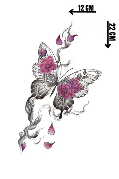 Barly Geçici Kelebek Figürlü Dövme Tattoo